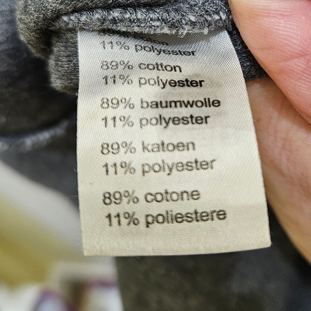 Lacoste Quilted Gray Sweatshirt Women's EU sz 40 (US Medium) Long Sleeve Pockets - Picture 7 of 12